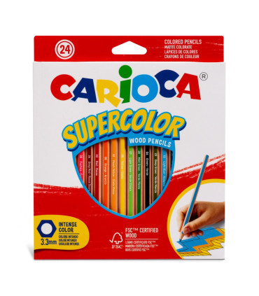 Lápices Carioca Supercolor x 24