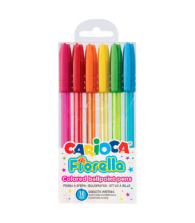 Bolígrafos de Colores Carioca Fiorella x 6