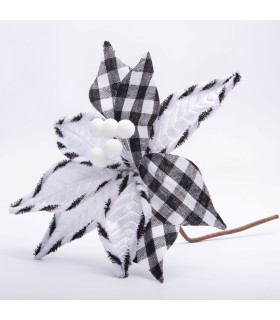 Adorno Estrella Federal a Cuadros Negra 22 cm Alparamis A24-4000