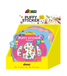 Puffy 3D Stickers 24 Pz en 4 Diseños con Exhibidor Avenir