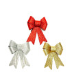 Moño con Brillos Surtido Rojo Plateado y Dorado 13 x 18 cm Alparamis