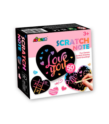 Scratch Note Block 12 Pz en 2 Diseños con Exhibidor Avenir