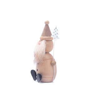 Adorno Figura de Navidad Sentada 13 cm Natural Alparamis