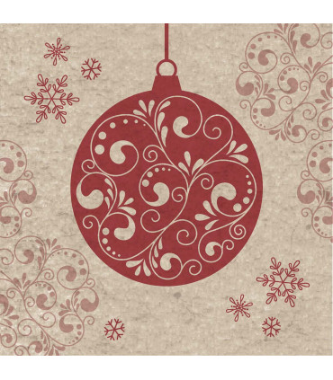 Servilletas Recicladas 24 x 24 cm Baubles Xmas