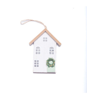 Adorno de Madera Casita 12 cm Alparamis