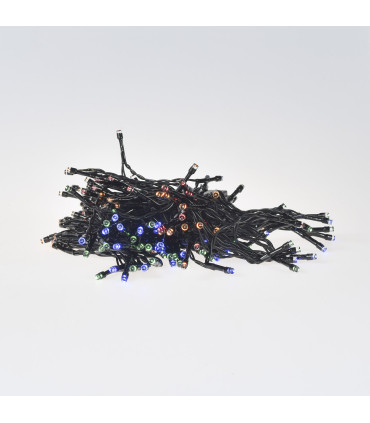 192 Luces LED a Pila Multicolor con Cable Negro Alparamis