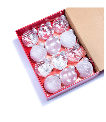 Bola Plástica Con Detalles Blancos 8 Cm  Alparamis