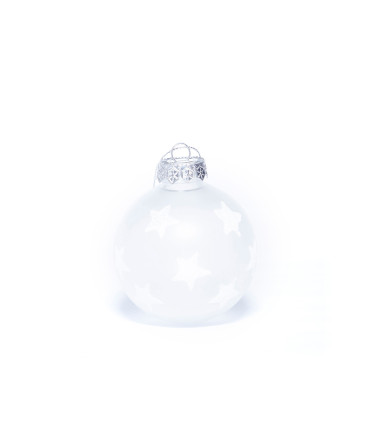 Bola Plástica Con Detalles Blancos 8 Cm  Alparamis