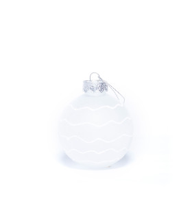 Bola Plástica Con Detalles Blancos 8 Cm  Alparamis