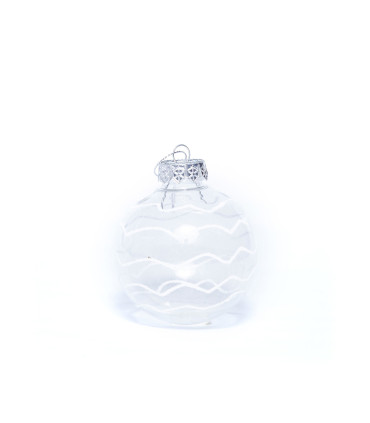 Bola Plástica Con Detalles Blancos 8 Cm  Alparamis