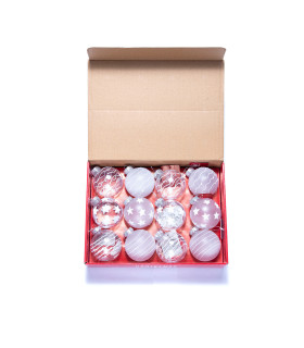 Bola Plástica Con Detalles Blancos 8 Cm  Alparamis