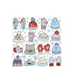 Servilleta 25X25 Mitten And Beanies Xmas