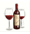 Servilletas 33 x 33 cm Vino Rosso