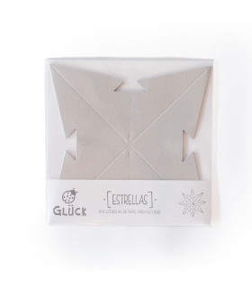 Estrella para Armar 19 cm Plateada x 2