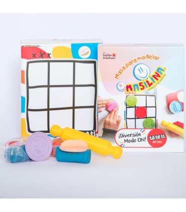 Cajita Creativa de Juego Tatetí Masilina