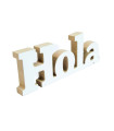 Adorno de Madera Hola 22 x 8 cm