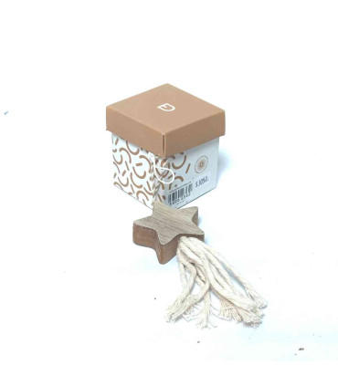Mini Borla Estrella de Madera