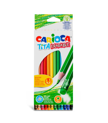 Lápices Tita Borrables de Colores Carioca x 12