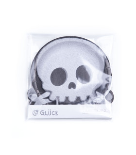 Platos de Cartón Calavera de Halloween x 8