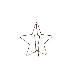Adorno Estrella 3D con Luz LED 25 cm Alparamis