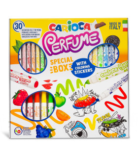 Set de 30 Marcadores con Perfume y Stickers para Colorear