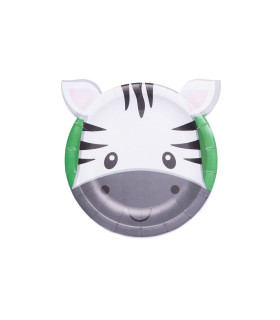 Plato de Cartón Animalitos Cebra x 6