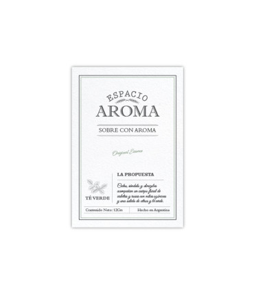 Sobre con Aroma 12 g Línea Clásica Té Verde Espacio Aroma