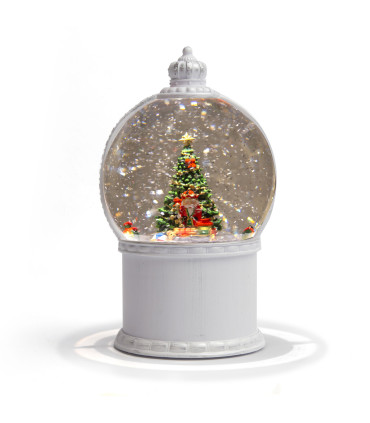 Esfera de Nieve con LED de Cascanueces y Árbol 21 cm Alparamis