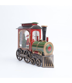 Adorno de Tren con Santa con LED 24 x 19 cm Alparamis