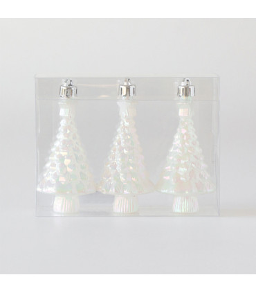 Adorno Pino Plateado 13 cm x 3 Alparamis