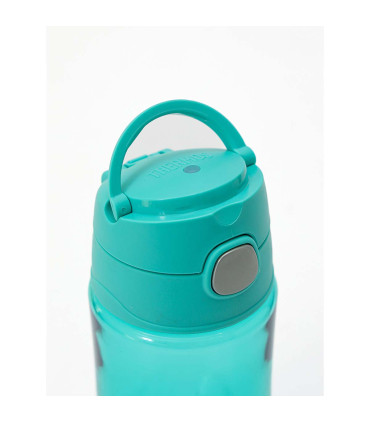 Botella Plástica con Pulsador Thermos Funtainer 470 ml Aqua Neón