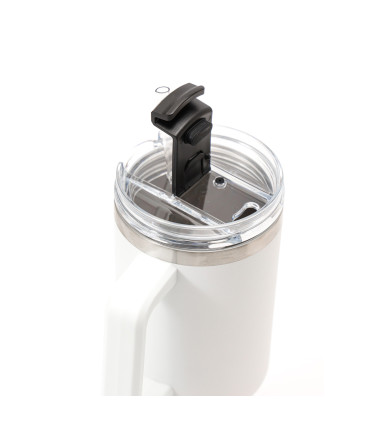 Taza de Viaje Térmica 1200 ml con Asa y Sorbete Thermos Blanco