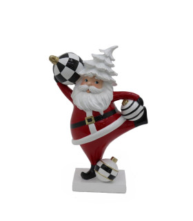 Adorno de Santa con Bolas Navideñas 19 cm Alparamis