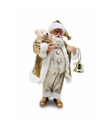 Adorno de Papá Noel Dorado 27 cm Alparamis