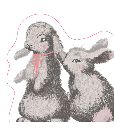 Servilletas 33x33 Silhouette Bunny Friends