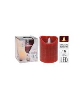 Vela LED a Batería Roja 7.5 x 10 cm Alparamis