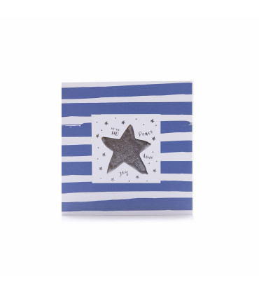 Tarjetas Stamping Rayas y Lunares Azules - PACK x 12