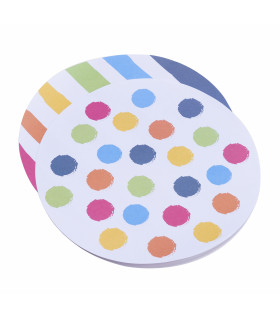 12 Paquetes de 10 Platos de Sitio Rayas y Lunares Multicolores