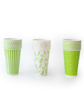 12 Paquetes De 8 Vasos Verdes