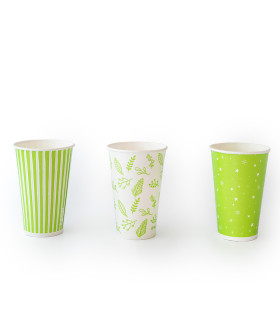 12 Paquetes De 8 Vasos Verdes