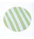 12 Paquetes de 10 Platos de Sitio Rayas y Hojas Verde Manzana