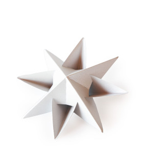 Estrella para Armar 19 cm Plateada x 2