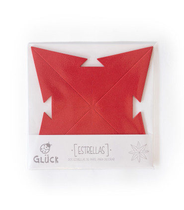 Estrella para Armar 19 cm Roja x 2