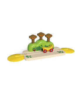 Tren y Vía de Monos Saltarines de Juguete Hape