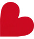 Servilletas Troqueladas 33 x 33 cm Silhouettes Heart Red