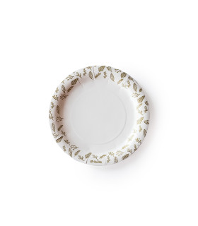 12 Paquetes De 6 Platos Navidad Dorados