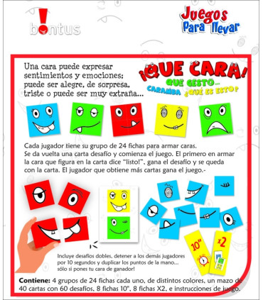 Juego de Mesa Qué Cara Qué Gesto