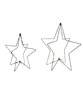 Adorno Estrella 3D con Luz LED 30 cm Alparamis