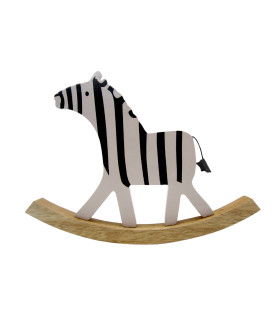 Adorno de Madera Cebra 22 x 16 cm