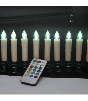 Set de 10 Velas LED con Funciones Color 6 cm Alparamis